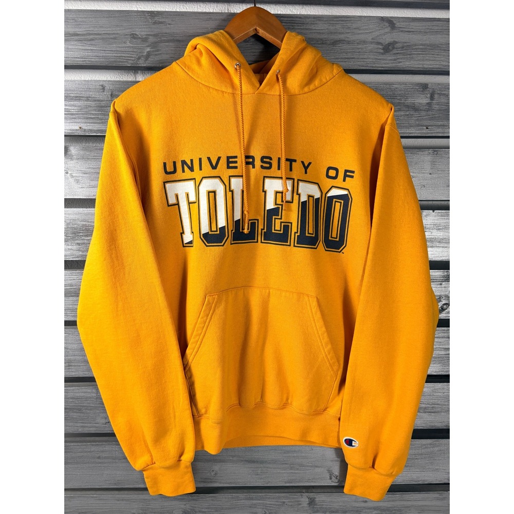 Champion Toledo Rockets Hoodie Sweatshirt Mens Small Vtg y2k double sided